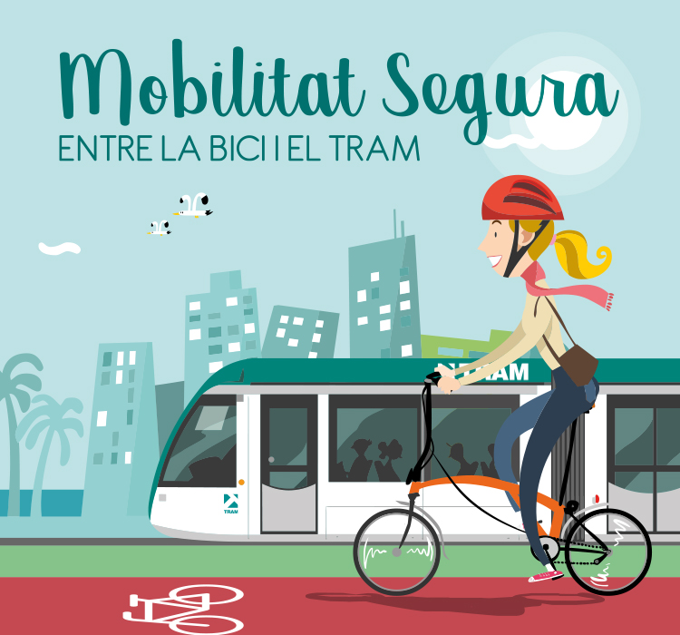 Campanya “Mobilitat segura. Entre la bici i el TRAM”