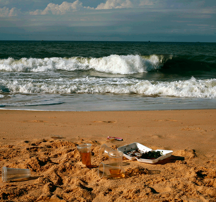 A la platja, no deixis cap residu!