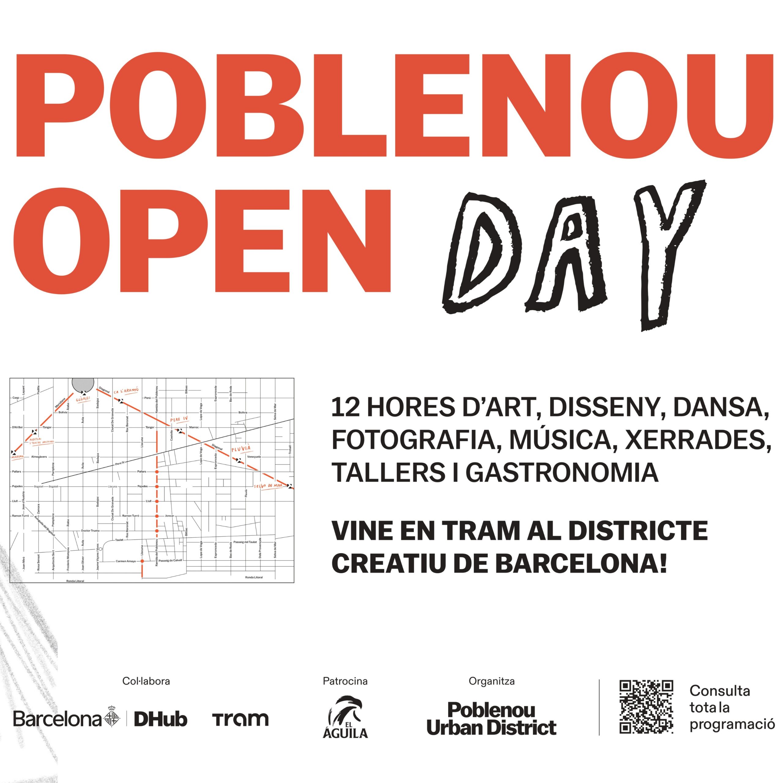 Cultura, roses i art en viu: TRAM et connecta amb les Festes de Primavera de Sant Feliu i l’Open Day Poblenou